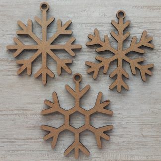 Copos de nieve de madera