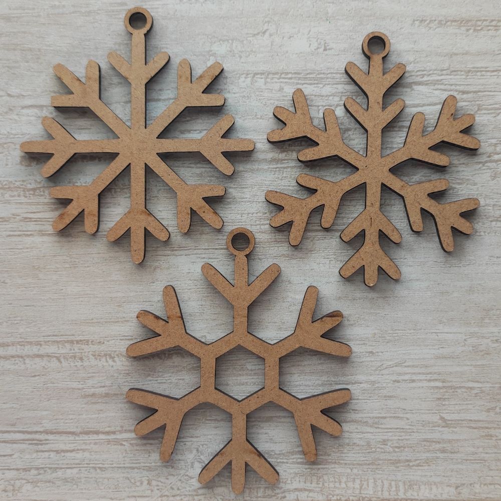 Copos de nieve de madera