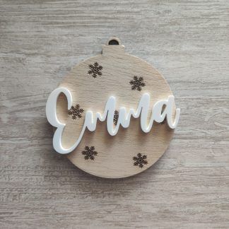 Bola de Navidad con copos de nieve personalizable