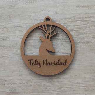 bola Feliz Navidad con ciervo