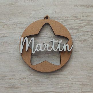 bola de navidad con estrella