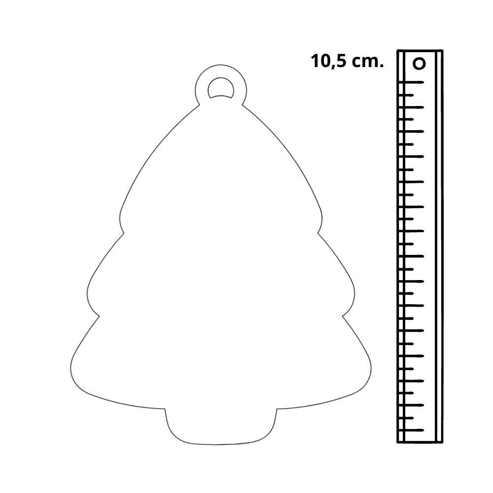 medida altura adorno de navidad