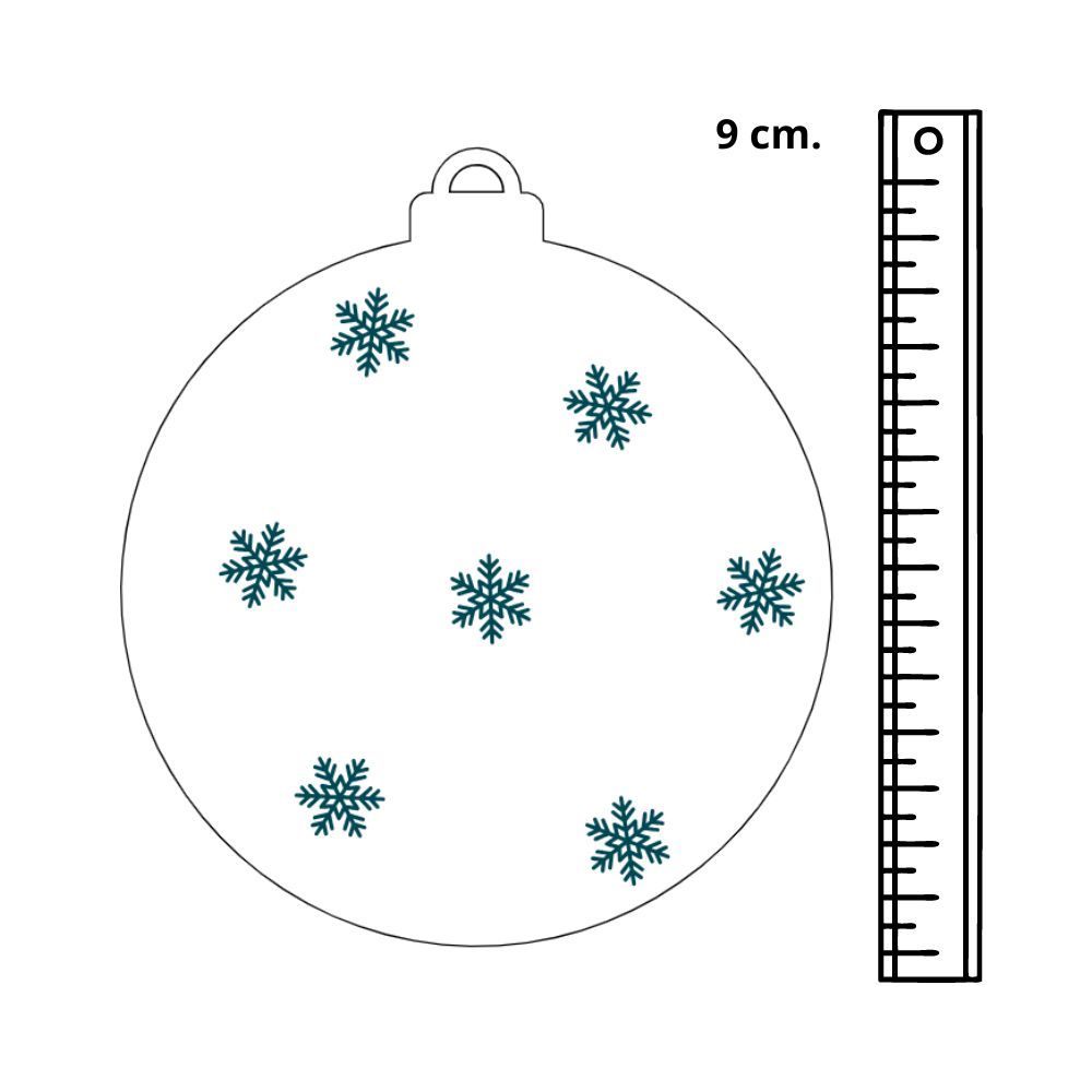 medida altura adorno de navidad