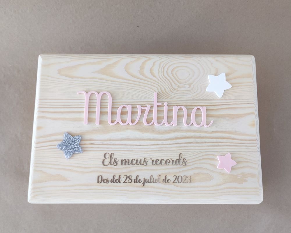 caja de madera recuerdos