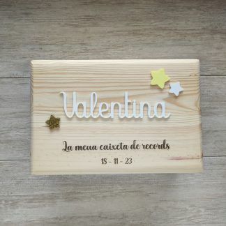 caja de madera recuerdos