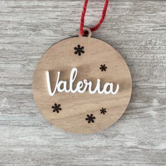 Bola de Navidad con copos de nieve personalizable