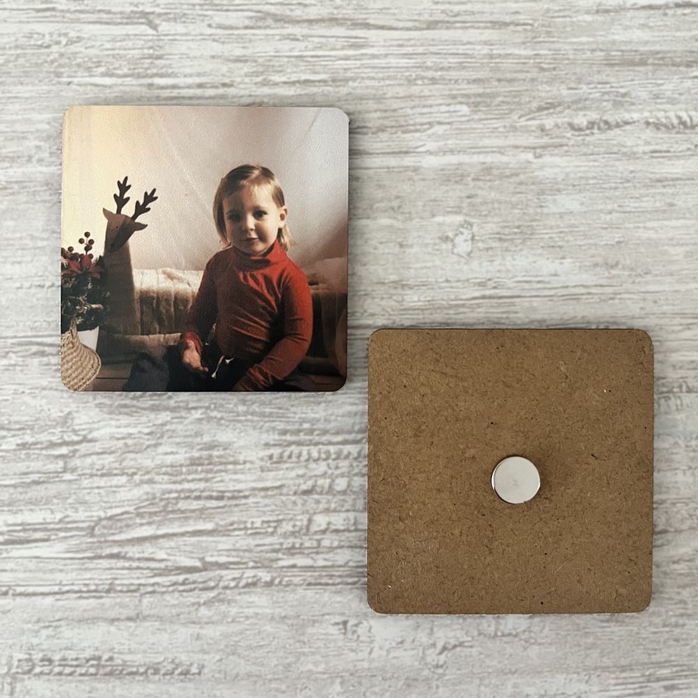 Imán de madera con foto