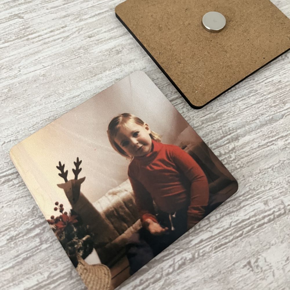 Imán de madera con foto