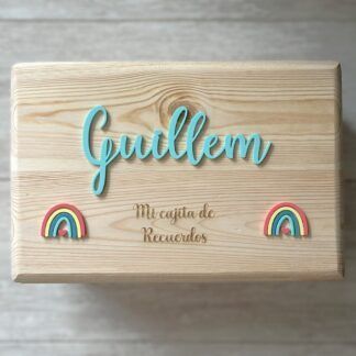 caja arcoíris azul